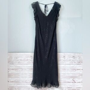 A fortiori | Vintage 90s Black Embellished Dress Size 9/10
